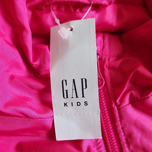 Gap Kids Vibrant Pink Hooded Wind-breake Jacket - Picture 3 of 5